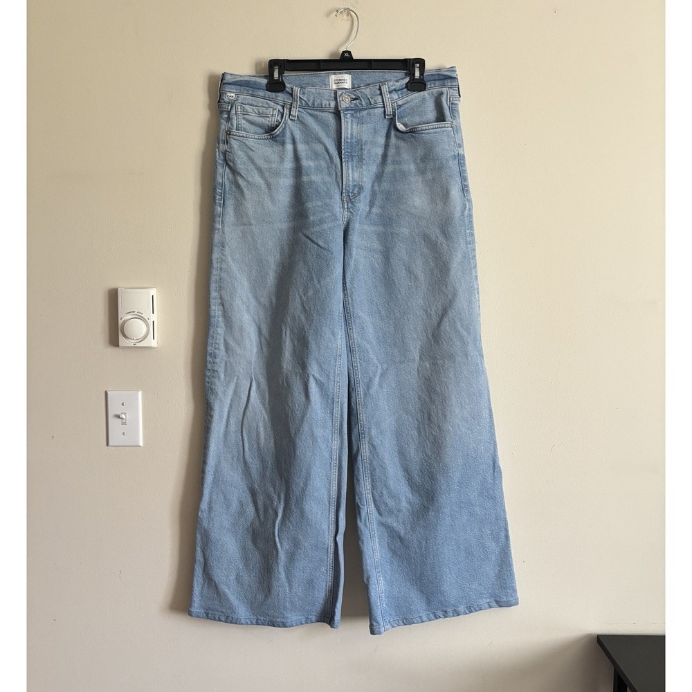 Citizens of Humanity Loli Mid Rise Wide Leg Jeans Neroli Light Blue Size 31